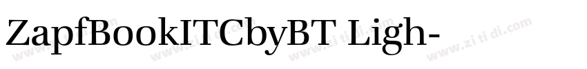 ZapfBookITCbyBT Ligh字体转换